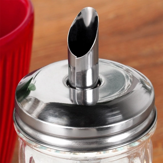 Stainless steel lid with screw thread