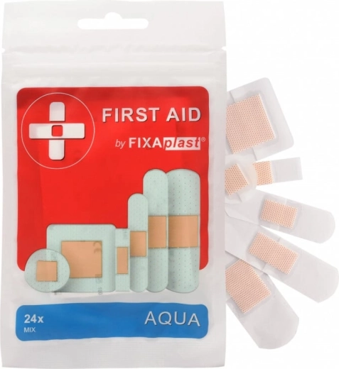 Fixaplast First Aid Aqua Mix waterdichte pleisters (24 stuks)
