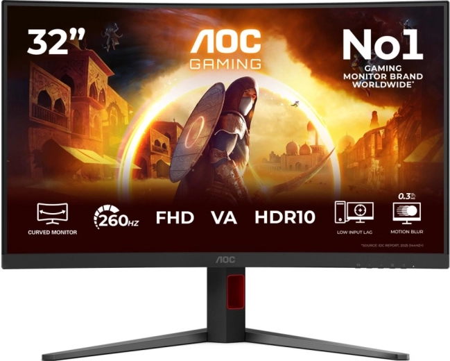 AOC Gaming gebogen gamingmonitor C32G4Z 31,5" VA 260 Hz