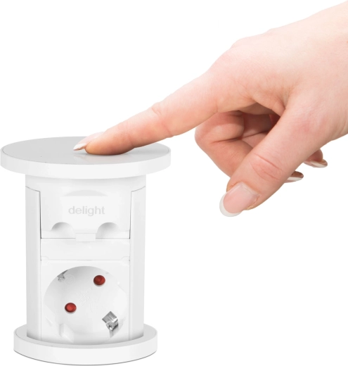 Motorized extension at the press of a button