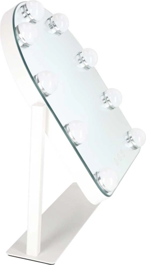 Stable tabletop design with a swivel mirror surface
