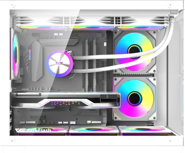 High-performance cooling with 6 fans included