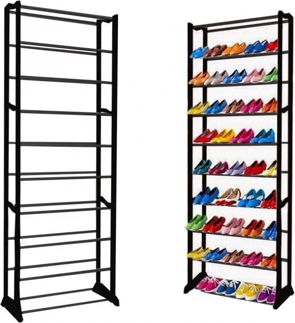 Étagère à chaussures métallique pour 30 paires