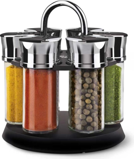 Ensemble de pots à épices Lamart Spice avec support rotatif, 6 pièces