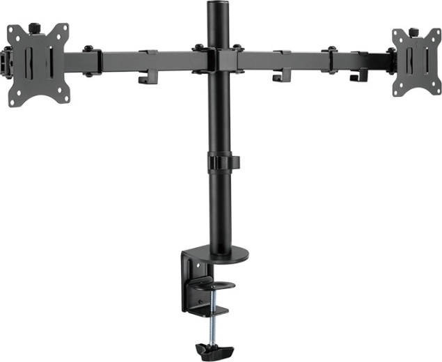 Bureauhouder voor twee monitoren 17–32" met armen van 390 mm LogiLink - 1 stuk