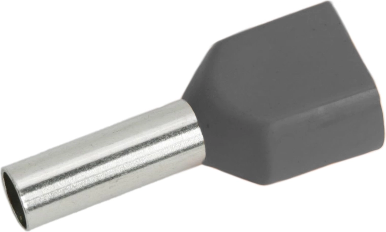 Embout de câble isolé pour 2 × 4,0 mm², gris