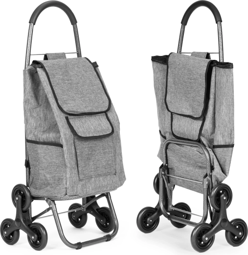 Chariot de courses 33 l avec roues triples et poches MODERNHOME