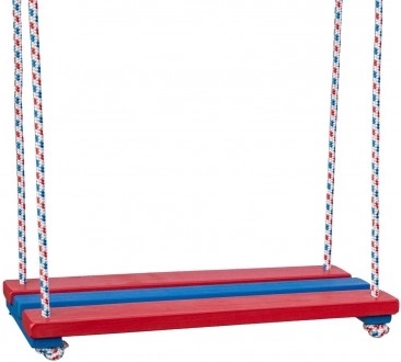 Houten kleurrijke schommel – schommelplank 46 × 20 cm, draagvermogen 80 kg