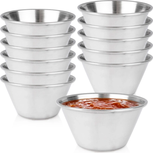 Vilde stainless steel dip bowls 90 ml, 12 pcs