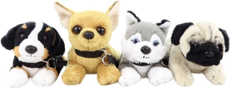 Plush Puppy with Leash 17 cm
