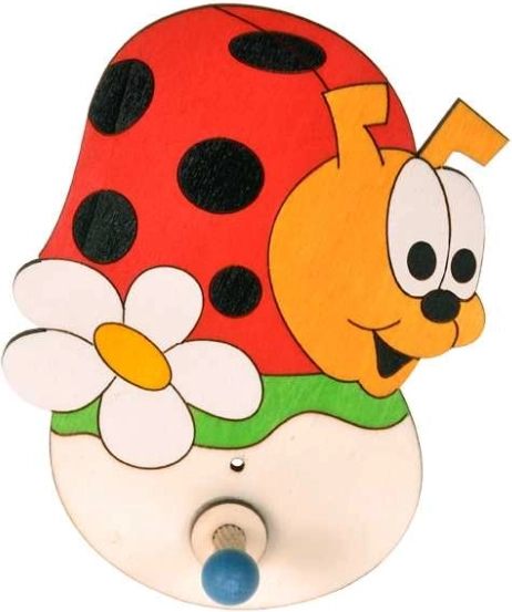 Houten kapstok Lieveheersbeestje voor kinderen