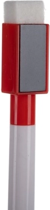 Dry-wipe eraser built right into the cap end