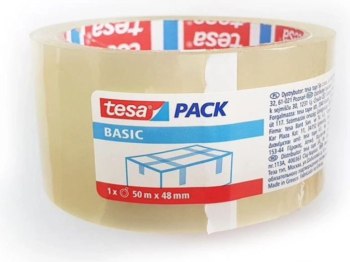 Verpakkingstape 48 × 50 m transparant TESA