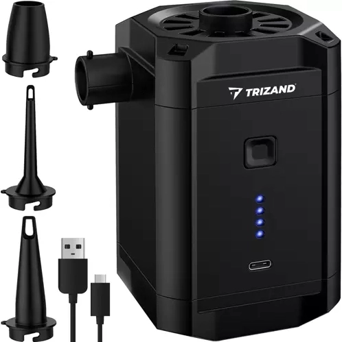 Draadloze accu pomp voor matrassen Trizand