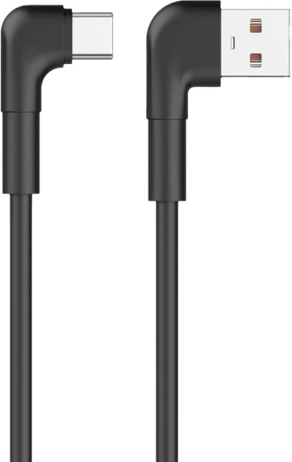 Maxlife MXUC-09 angled USB-A to USB-C cable 1 m 3 A black - 1 pc