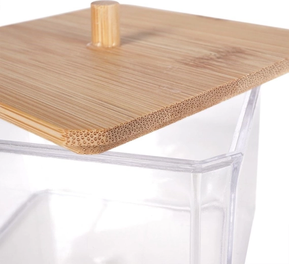 Natural bamboo dust-proof lid