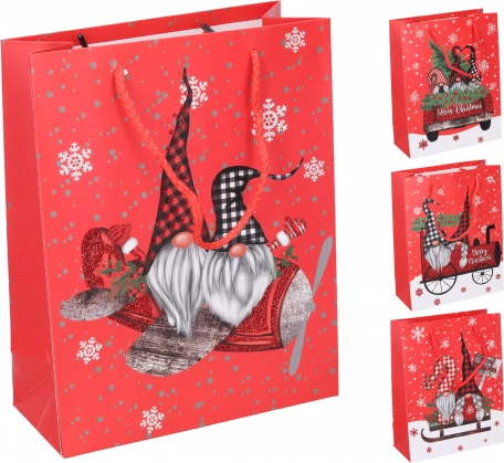 Sac cadeau de Noël grand 30 × 42 × 12 cm