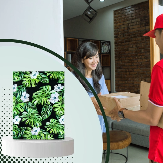 Stylish tropical design for a better unboxing experience