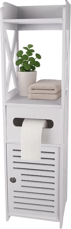 Schmaler Badschrank mit durchdachter Aufteilung