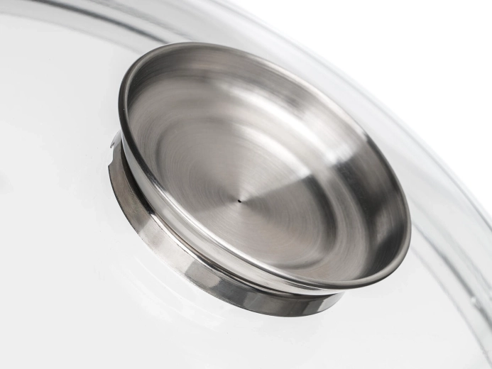 Glass lid with aroma knob