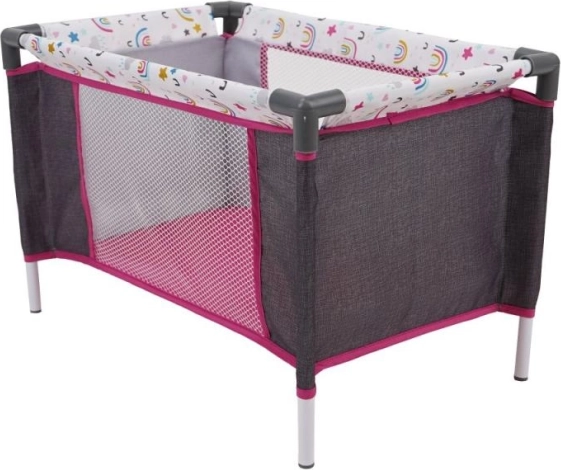 Travel cot for dolls Rainbow