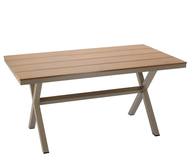 Wood-look tabletop with no maintenance demands