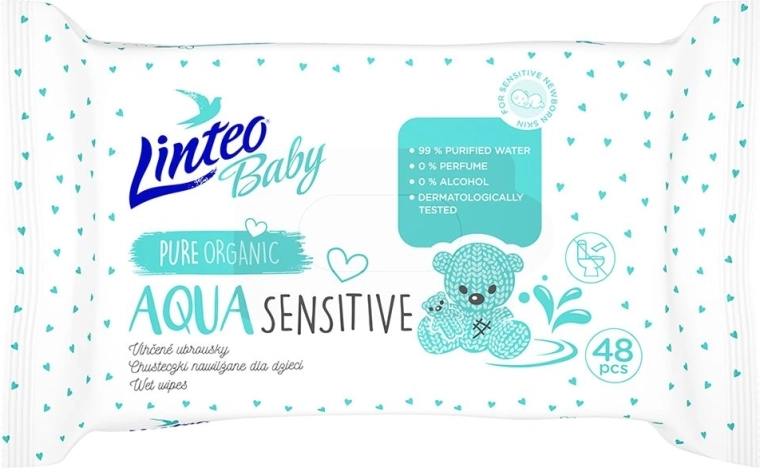 Linteo Baby Aqua Sensitive baby wet wipes 48 pcs