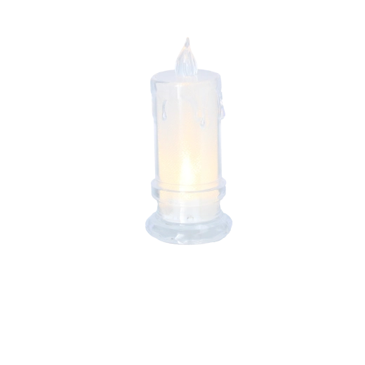 LED-Kerze 10,5 cm, halbtransparent, Effektmix