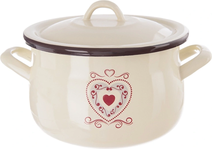 Emailletopf mit Deckel Tonca 16 cm, 2,3 l