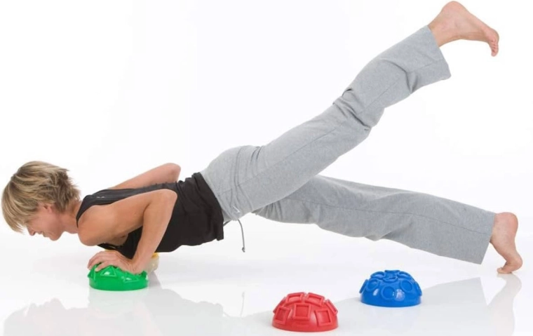 Balance training on an unstable pad