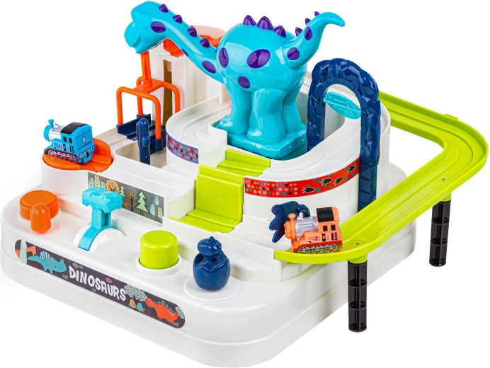 A dinosaur world full of obstacles