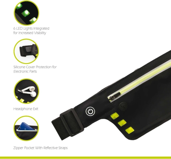 Wheel-Bee hardloopheuptas Night Runner met LED-verlichting