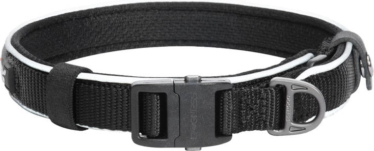 Reflektierendes Hundehalsband Dogness Größe XL (schwarz)