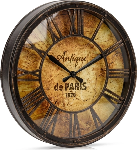 Horloge murale noire 20 cm