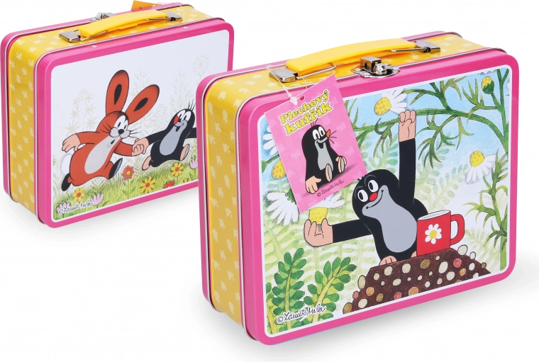 Blikken koffertje Krtek roze voor kinderen