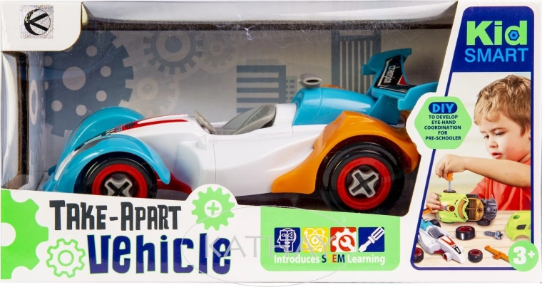 Raceauto om uit elkaar te schroeven en weer in elkaar te zetten - 1 stuk