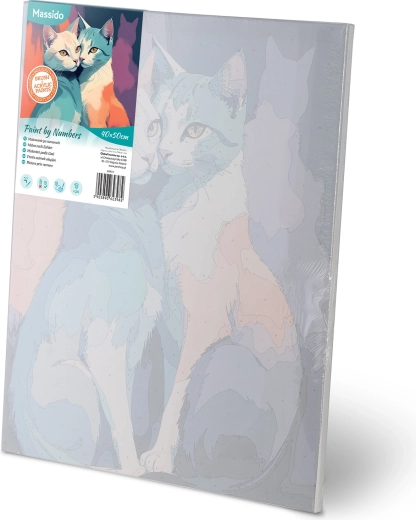 Pre-printed canvas with numbered zones