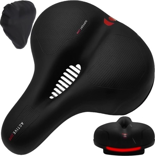 Trizand comfortabel fietszadel met ventilatie en waterdichte hoes