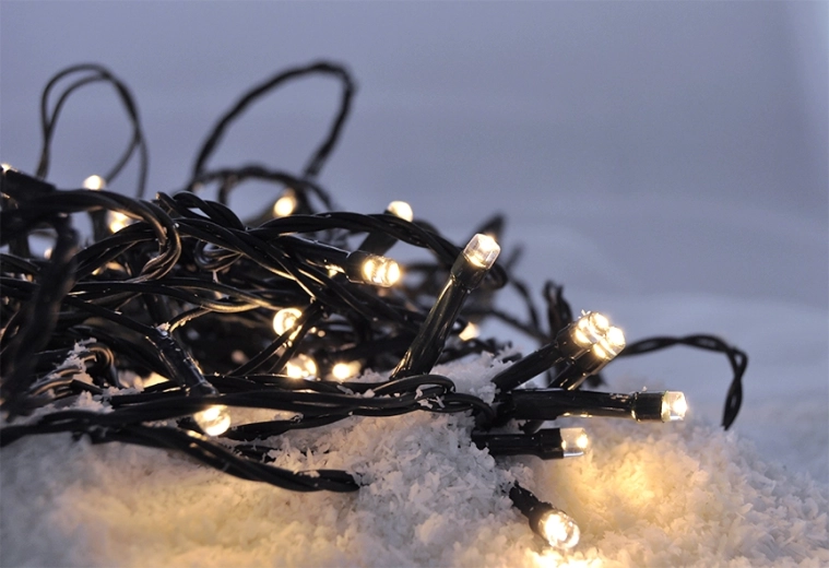 Solight LED-kerstverlichting voor buiten, 200 LED's, 10 m, warm wit