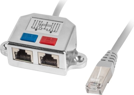 Lanberg répartiteur LAN RJ‑45 1× mâle vers 2× femelles FTP