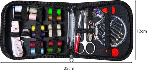 Alles übersichtlich in einem verschließbaren Etui