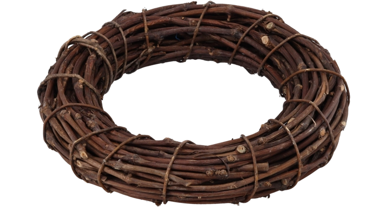 Natural woven twig wreath 50 cm