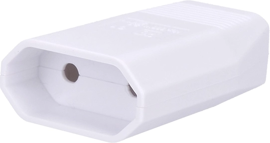 Solight platte stekker type C Euro 2,5 A wit