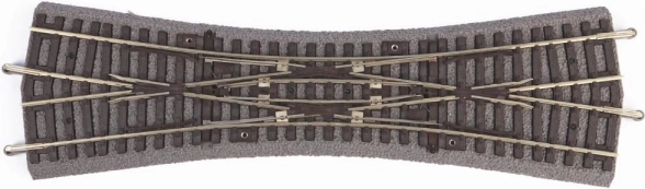 Aiguillage croisé Piko avec ballast