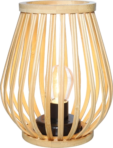 Solight Bambus-LED-Laterne warmweiß 20 cm – 1 Stück