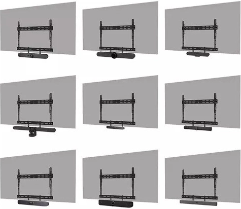 Montage flexible au-dessus ou au-dessous de l’écran