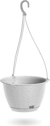Hangende bloempot Ratolla Round W 21,5 cm wit