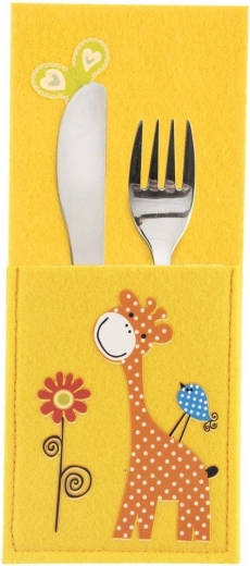 Orion étui pour couverts enfant girafe 21 × 9 cm