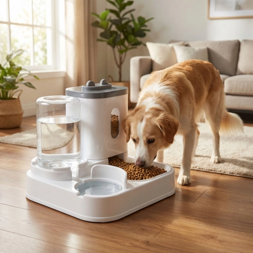 Futter und Wasser an einem Ort