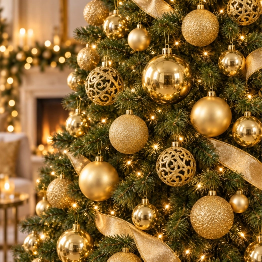 Various surfaces in an elegant golden color